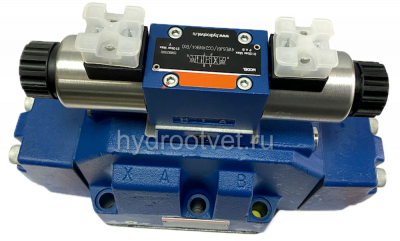 H-4WEH25U6X/6EW110N9K4 - Гидрораспределитель с электроуправлением Ду25 схема U (134), напряжение W110, каналы управления X и Y - внешние