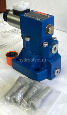 DBW20B2-5X/100XYCG24N9K4 - Предохранительный клапан Ду25 с давлением настройки до 100 бар, управление - X и Y - внешние с разгрузкой B = открыт с электроуправлением G24